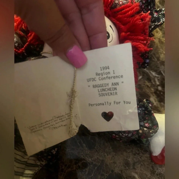 Vintage 1994 United Federation‎ OF Doll Club Conference RAGGEDY ANN. 16 inches. - Picture 3 of 16